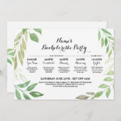 Invitation Feuille itinéraire de feuillage de mariage de Fête (Devant / Derrière)