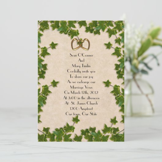 Invitation Feuille Ivy (Debout devant)