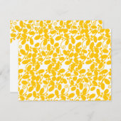 Invitation Feuille jaune (Devant / Derrière)