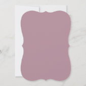 Invitation Feuille minimale | Accueil Mariage Mauve (Dos)