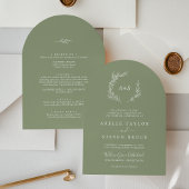 Invitation Feuille minimale | Arche De Sage Léger Tout En Un