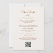 Invitation Feuille minimale | Boho Cream Weekend Events Maria (Dos)