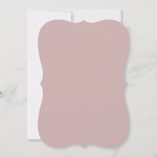 Invitation Feuille minimale | Dusty Rose Mariage Réception (Dos)