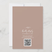 Invitation Feuille minimale | Monogramme neutre Mariage de co (Dos)