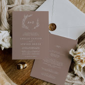 Invitation Feuille minimale | Tout Neutre En Un Mariage