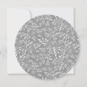 Invitation Feuille motif gris kraft papier mariage rustique (Dos)
