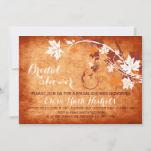 Invitation Feuille orange mariage de automne douche nuptiale (Devant)