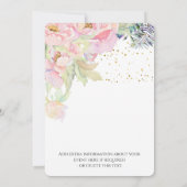 Invitation Feuille Rose de la fête du jardin (Dos)