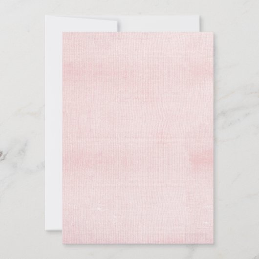 Invitation Feuille rose et argent (Dos)