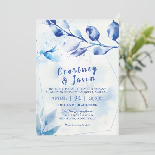 Invitation Feuille Russe Mariage (Debout devant)