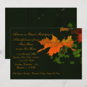 Invitation Feuille Rustique (Devant / Derrière)