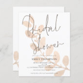 Invitation Feuille Script nuptiale (Devant / Derrière)