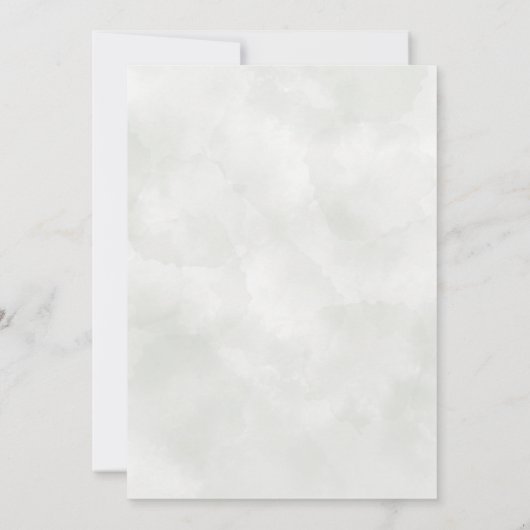 Invitation Feuille simple et moderne Mariage d'aquarelle vert (Dos)