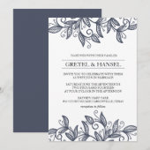 Invitation feuille tourbillon (Devant / Derrière)