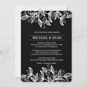 Invitation feuille tourbillon de gribouillis