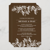 Invitation feuille tourbillon de gribouillis (Devant / Derrière)