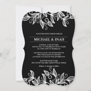 Invitation feuille tourbillon de gribouillis
