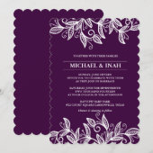 Invitation feuille tourbillon de gribouillis (Devant / Derrière)