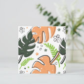 Invitation feuille tropical (Debout devant)