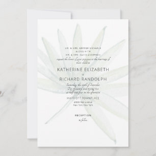 Invitation Feuille Tropicale Blanche Deux Parents Mariage