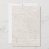 Invitation Feuille tropicale Papier vieilli Plage Destination (Dos)