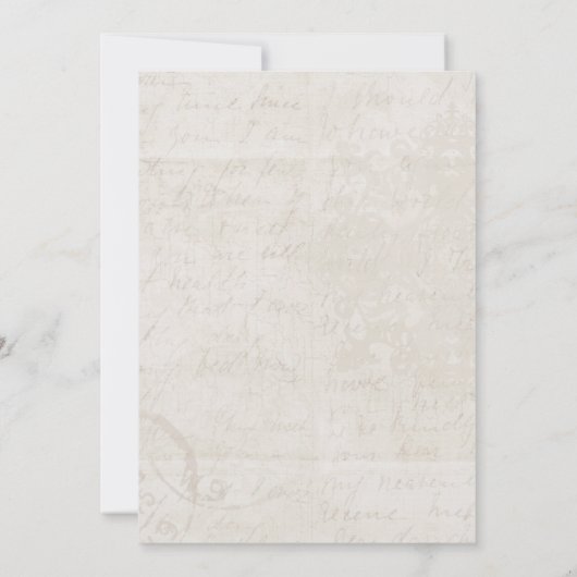 Invitation Feuille tropicale Papier vieilli Plage Destination (Dos)