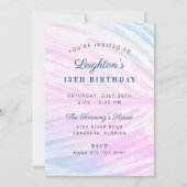 Invitation Feuille tropicale peinte Anniversaire (Devant)