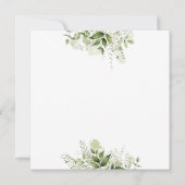 Invitation Feuille verdure Botanique Élégant Mariage de scrip (Dos)