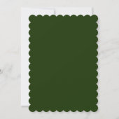 Invitation Feuille vert foncé Motif mariage élégant (Dos)