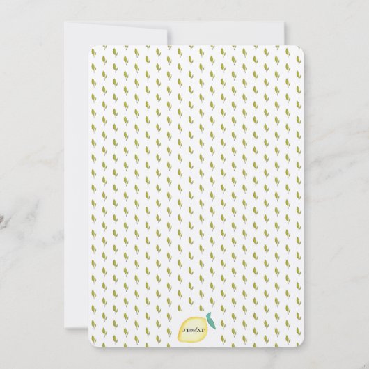 Invitation Feuille verte (Dos)