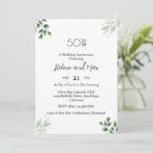 Invitation 'Feuille Verte' 50e anniversaire de mariage standa (Debout devant)