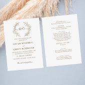 Invitation Feuille verte d'olive rustique Tout en un mariage