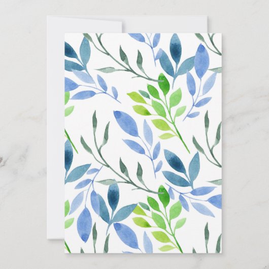 Invitation Feuilles Abstraits mariages (Dos)