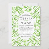 Invitation Feuilles aquarelle (Devant)