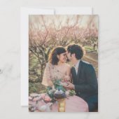 Invitation Feuilles aquarelle sur bois Nous faisons Mariage p (Dos)