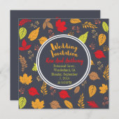 Invitation Feuilles automnales (Devant / Derrière)