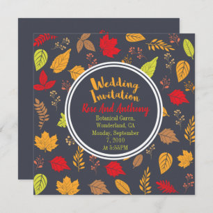 Invitation Feuilles automnales