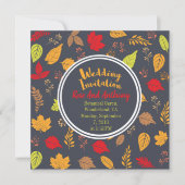 Invitation Feuilles automnales (Devant)