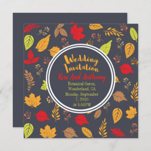 Invitation Feuilles automnales