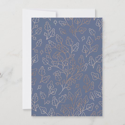 Invitation Feuilles automnales et Gold Houclier Party (Dos)