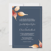 Invitation Feuilles automnales | Mariage officiel de la Marin (Devant)