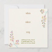 Invitation Feuilles Bijou (Dos)