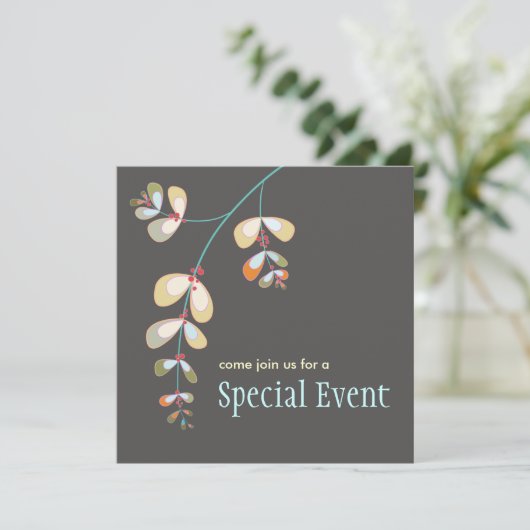 Invitation Feuilles Bijoux (Debout devant)