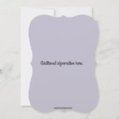 Invitation Feuilles bleues et vagues violettes mod (Dos)