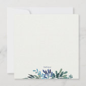 Invitation Feuilles bleus et Berries Hanoukka Party (Dos)