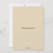 Invitation Feuilles Boho minimalistes modifiables (Dos)