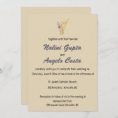 Invitation Feuilles Boho minimalistes modifiables (Devant / Derrière)