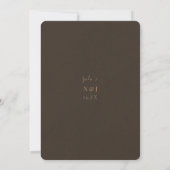 Invitation Feuilles Botaniques Marron Bronze Robe de Shower d (Dos)