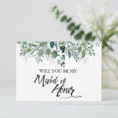 Invitation Feuilles Botaniques Seras-Tu Ma Demoiselle D'Honne (Debout devant)