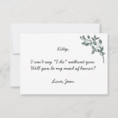 Invitation Feuilles Botaniques Seras-Tu Ma Demoiselle D'Honne (Dos)